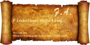 Findeisen Achilles névjegykártya